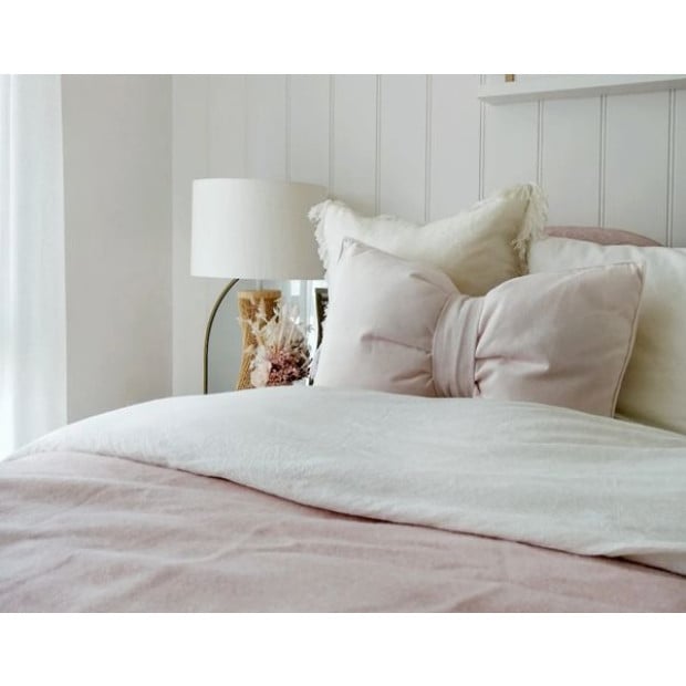 Throw - 10% Cashmere/ 90% Super Fine Merino Wool - Blush Image 3