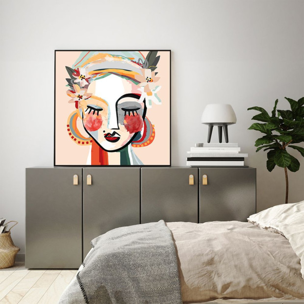 60cmx60cm Sophie Black Frame Canvas Wall Art Image 4
