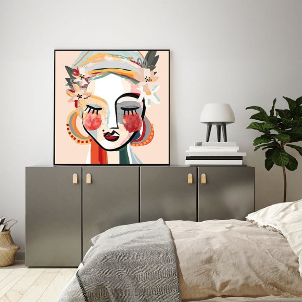 70cmx70cm Sophie Black Frame Canvas Wall Art Image 4
