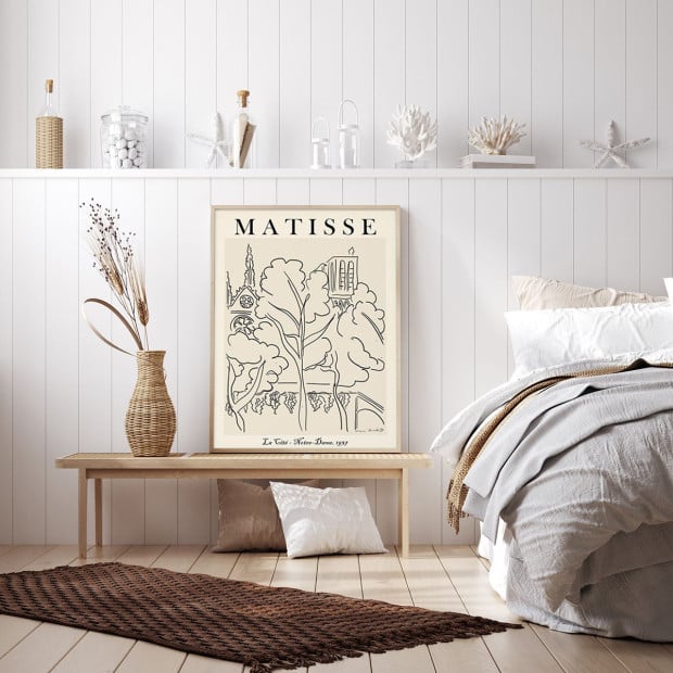 60cmx90cm Line Art By Henri Matisse Wood Frame Canvas Wall Art Image 2