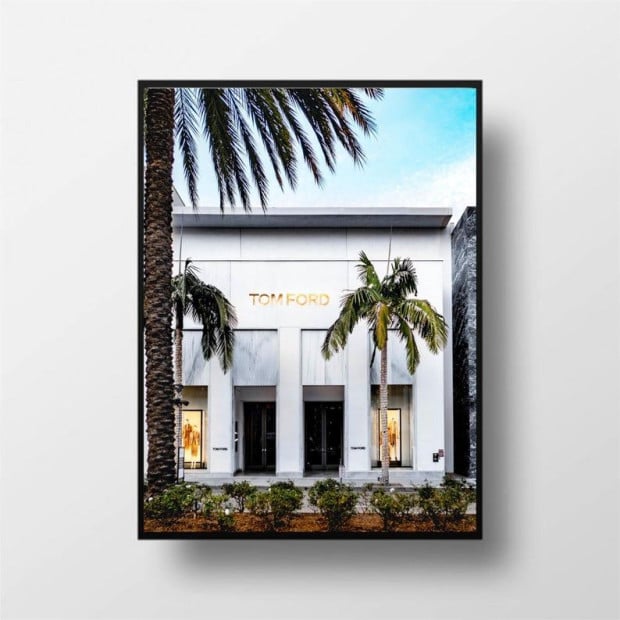 60cmx90cm Tom Ford Black Frame Canvas Wall Art Image 2