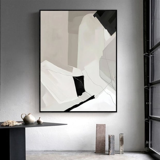 50cmx70cm Modern Abstract 3 Sets Black Frame Canvas Wall Art Image 4