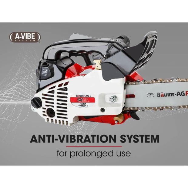 25cc Petrol Chainsaw Arborist 10-in Bar Tree Pruning Garden Chain Saw Image 4