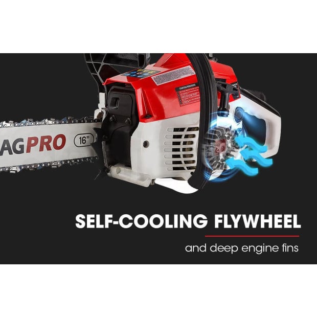 38cc Petrol Commercial Chainsaw 16 Bar E-start 3.2 Hp Chain Saw Image 2