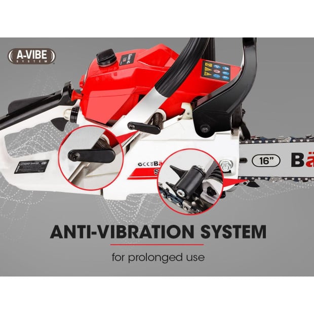 38cc Petrol Commercial Chainsaw 16 Bar E-start 3.2 Hp Chain Saw Image 3
