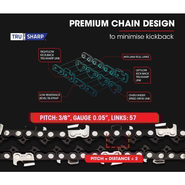 38cc Petrol Commercial Chainsaw 16 Bar E-start 3.2 Hp Chain Saw Image 7