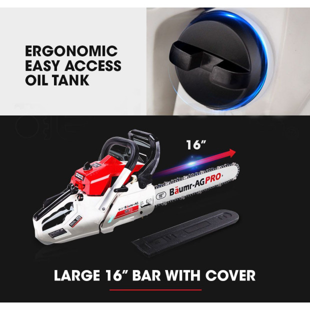 38cc Petrol Commercial Chainsaw 16 Bar E-start 3.2 Hp Chain Saw Image 8