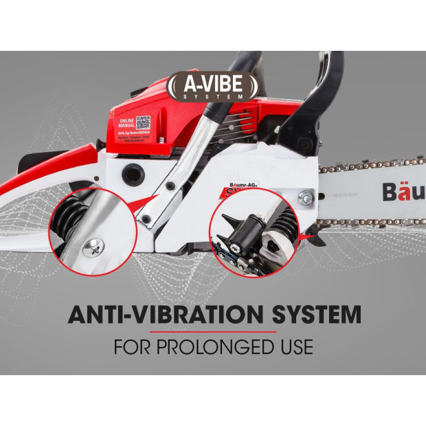 52cc Petrol Commercial Chainsaw 20inch Bar E-start Chain Saw Image 4
