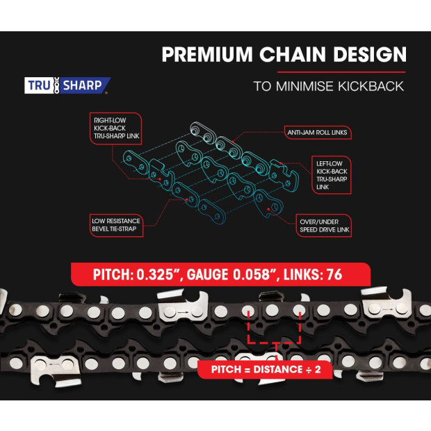 52cc Petrol Commercial Chainsaw 20inch Bar E-start Chain Saw Image 8