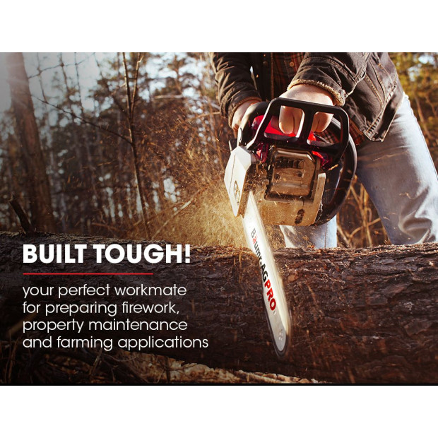 Petrol Chainsaw E-start 24 Bar Chain Saw Top Handle Tree Pruning Image 3
