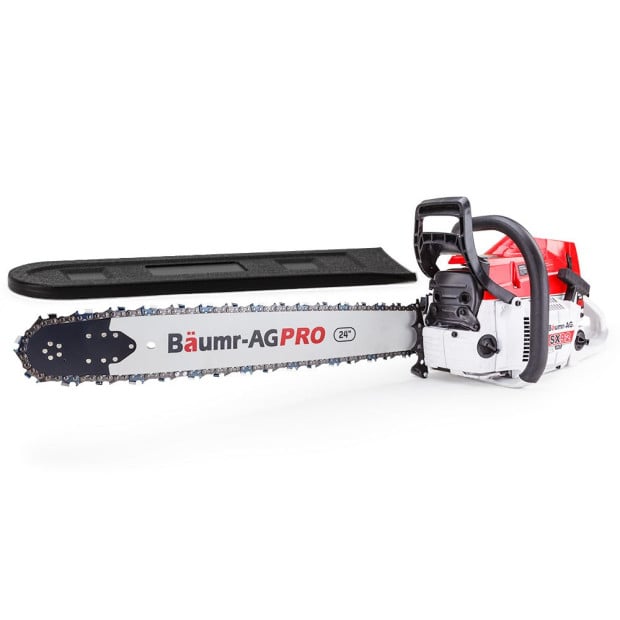 Petrol Chainsaw 24in Bar E-start Chain Saw Top Handle Pruning