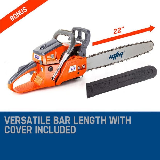 Petrol Chainsaw 22in Bar E-start Tree Pruning Chain Saw Top Handle Image 5