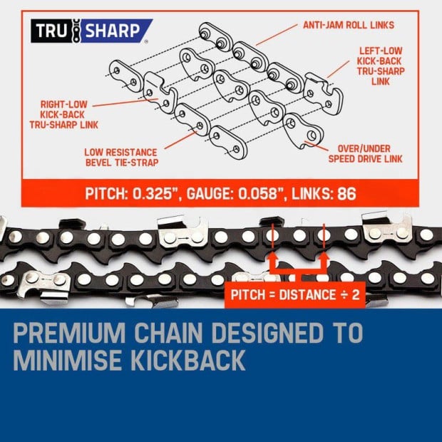 Petrol Chainsaw 22in Bar E-start Tree Pruning Chain Saw Top Handle Image 8