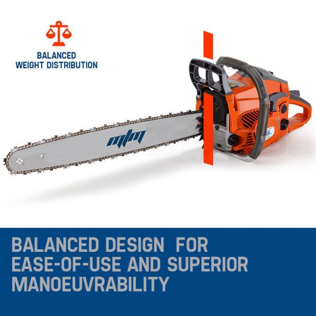 Chainsaw Petrol Commercial 20in Bar E-start Tree Pruning Chain Saw Image 4