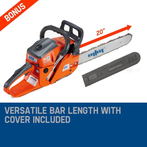 Chainsaw Petrol Commercial 20in Bar E-start Tree Pruning Chain Saw Image 5