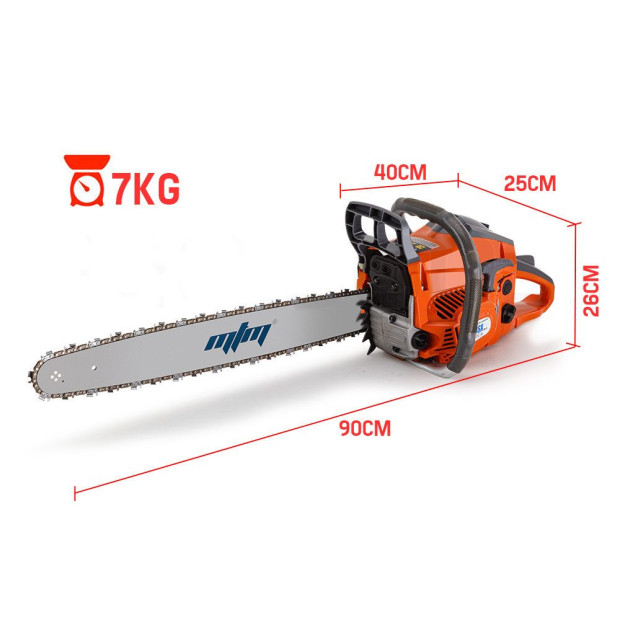 Chainsaw Petrol Commercial 20in Bar E-start Tree Pruning Chain Saw Image 6