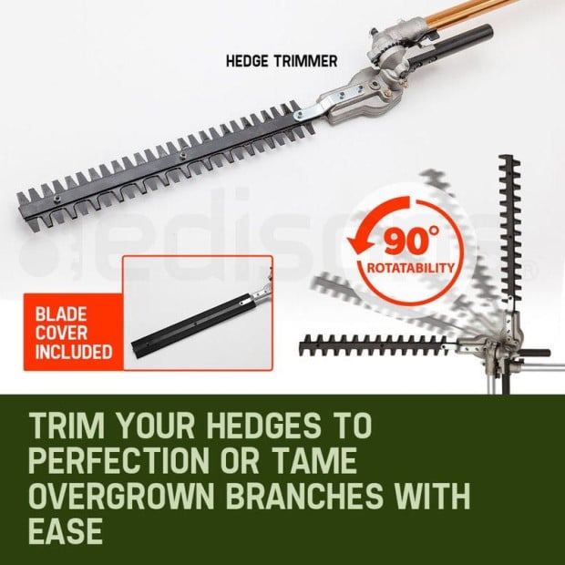 65cc Pole Chainsaw Brush Cutter Whipper Snipper Hedge Trimmer Multi Tool Image 9