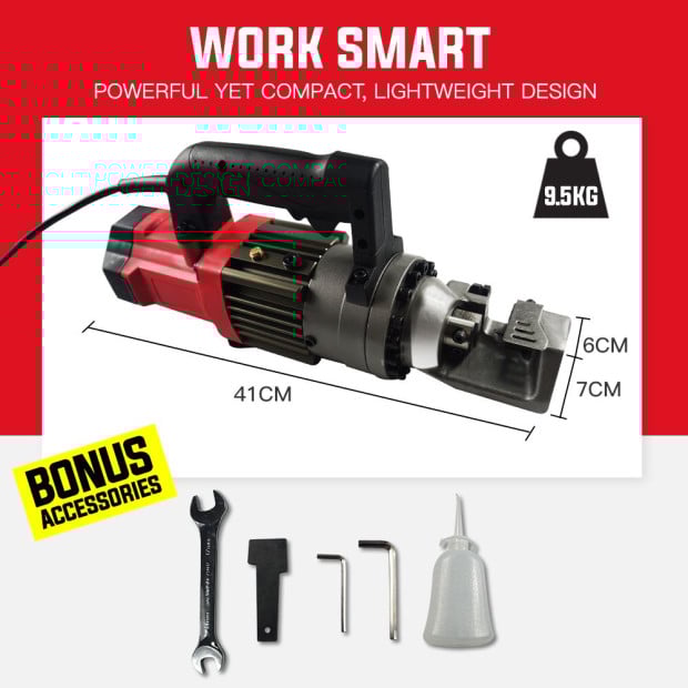 16mm Rebar Cutter Hydraulic Electric Reo Bar Portable Machine Re 850w Image 5