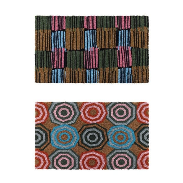 2x Doormat Front Door Entryway Natural Coconut Coir Mat 75 X 45 Cm