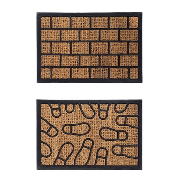 2x Entryway Doormat Coconut Coir Floor Mat Front Door Outdoor