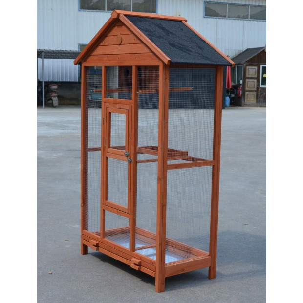 Wooden XXL Pet Cages Aviary Carrier Travel Canary Parrot Bird Cage Image 2