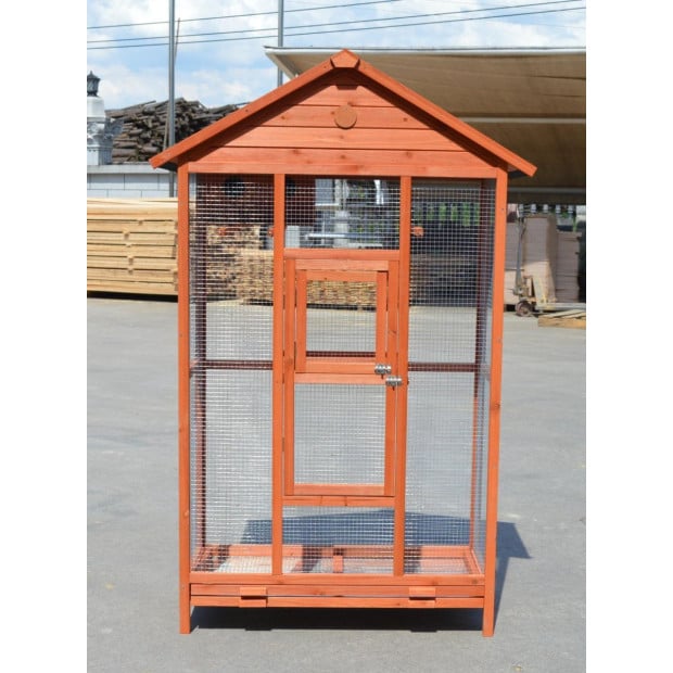 Wooden XXL Pet Cages Aviary Carrier Travel Canary Parrot Bird Cage Image 3