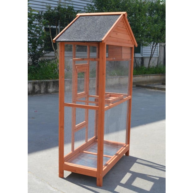 Wooden XXL Pet Cages Aviary Carrier Travel Canary Parrot Bird Cage Image 4