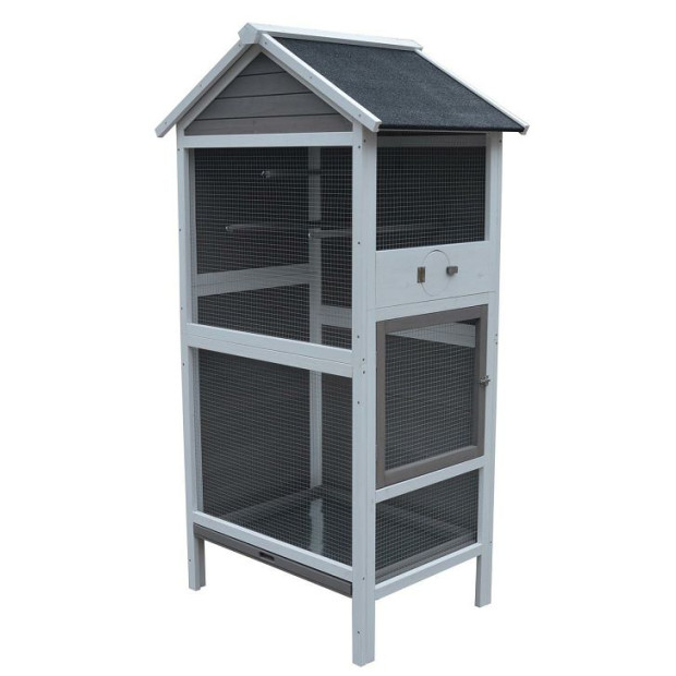 Wooden XL Pet Cages Aviary Carrier Travel Canary Parrot Bird Cage Image 2