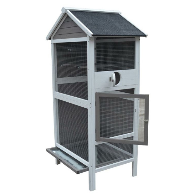 Wooden XL Pet Cages Aviary Carrier Travel Canary Parrot Bird Cage Image 3