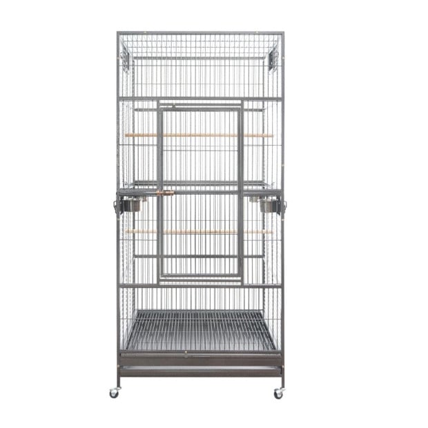 203cm Macaw Parrot Aviary Bird Cat Pet Cage On Wheels XXL Image 3