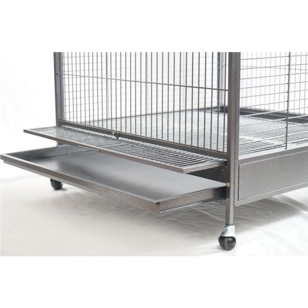 203cm Macaw Parrot Aviary Bird Cat Pet Cage On Wheels XXL Image 4