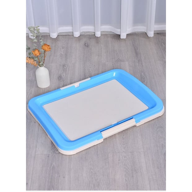 Large Dog Potty Puppy Training Tray Pet Toilet Tray Pad Mat Blue