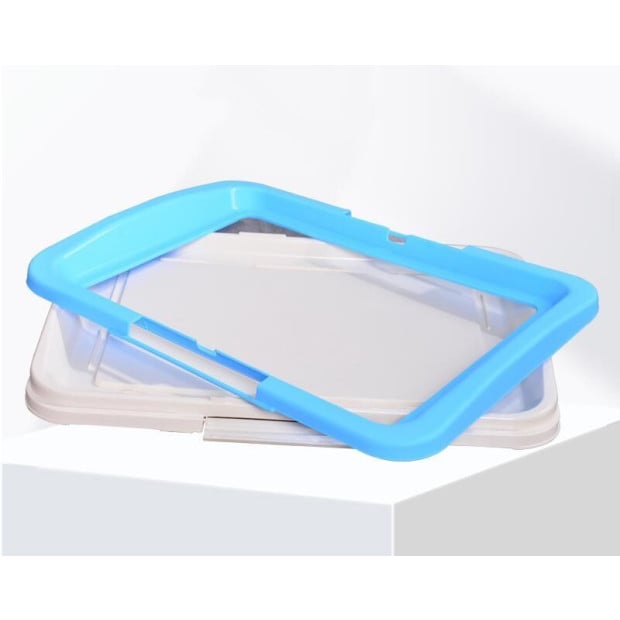 Large Dog Potty Puppy Training Tray Pet Toilet Tray Pad Mat Blue Image 3