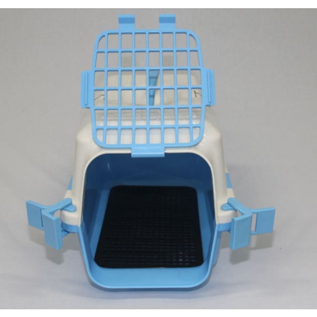 Dog Cat Crate Pet Carrier Rabbit Guinea Pig Cage With Tray-blue Small Image 3