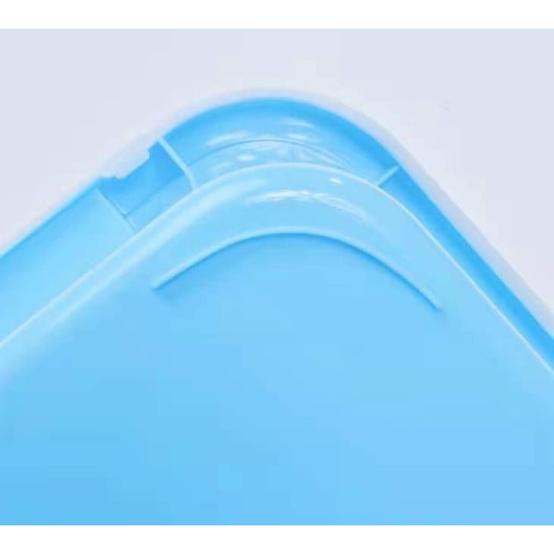 Large Deep Cat Kitty Litter Tray Pet Toilet Tray With Scoop Blue Image 6