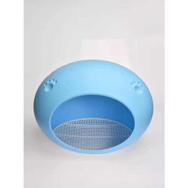 Medium Cave Cat Kitten Box Igloo Cat Bed House Dog Puppy House-blue Image 2