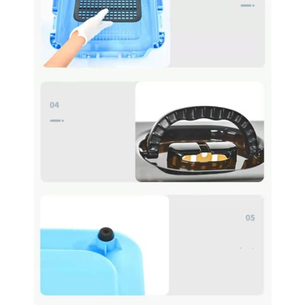 Large Dog Cat Crate Pet Rabbit Carrier Travel Cage Tray Blue Image 6