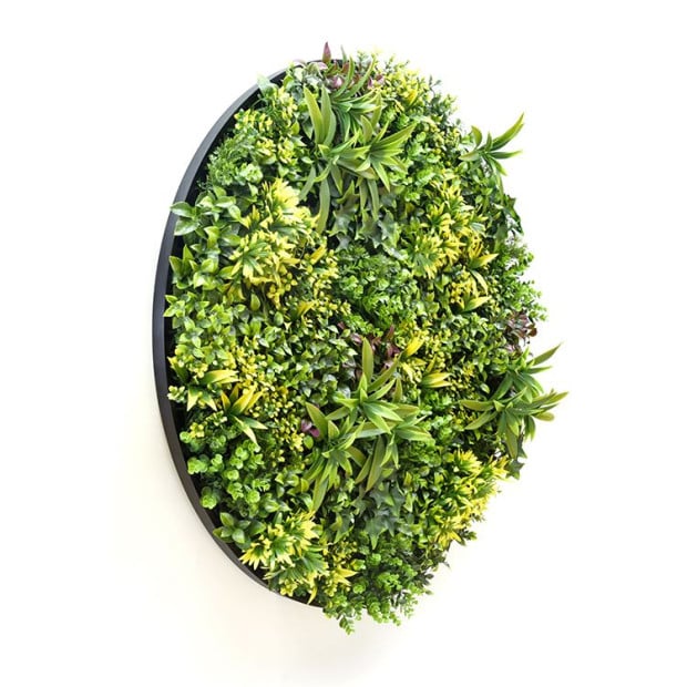 Artificial Green Wall Plant Garden Art 100cm UV Resistant Black Frame Image 2