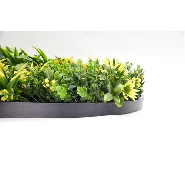 Artificial Green Wall Plant Garden Art 100cm UV Resistant Black Frame Image 3