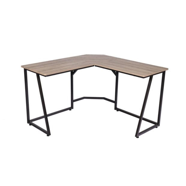 Corner Computer Desk Office Gaming Laptop Writing Table Butternut