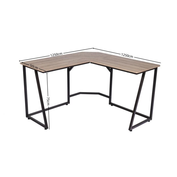 Corner Computer Desk Office Gaming Laptop Writing Table Butternut Image 6