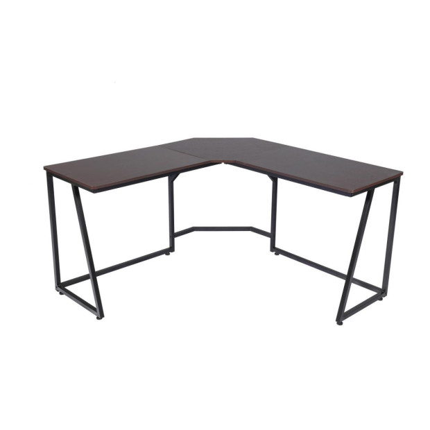 Corner Computer Sturdy Home Office Gaming Desk Laptop Mahgony
