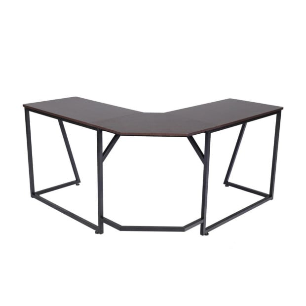 Corner Computer Sturdy Home Office Gaming Desk Laptop Mahgony Image 2
