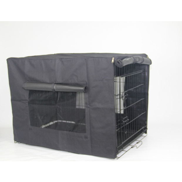 24in Portable Foldable Dog Rabbit Collapsible Crate Pet Cage w/ Cover