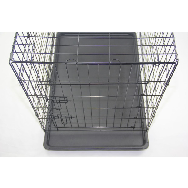 24in Portable Foldable Dog Rabbit Collapsible Crate Pet Cage w/ Cover Image 6