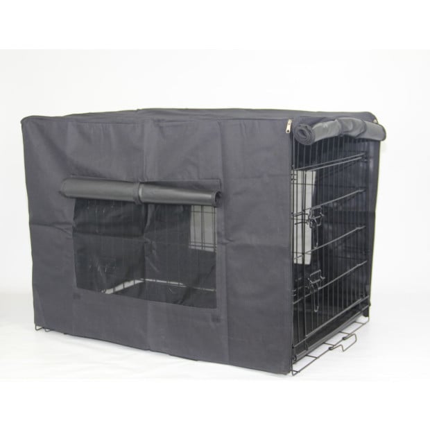 42 Portable Foldable Dog Cat Rabbit Collapsible Crate Pet Rabbit Cage With Cover