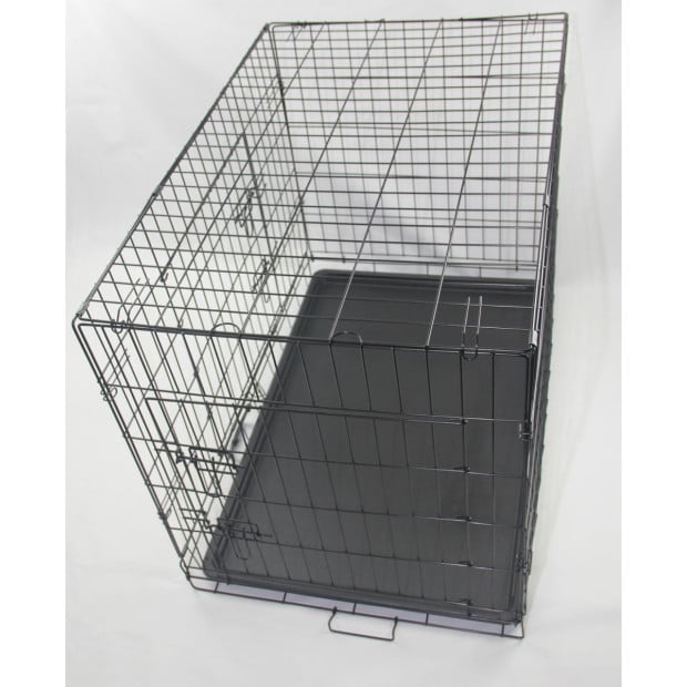 42 Portable Foldable Dog Cat Rabbit Collapsible Crate Pet Rabbit Cage With Cover Image 5