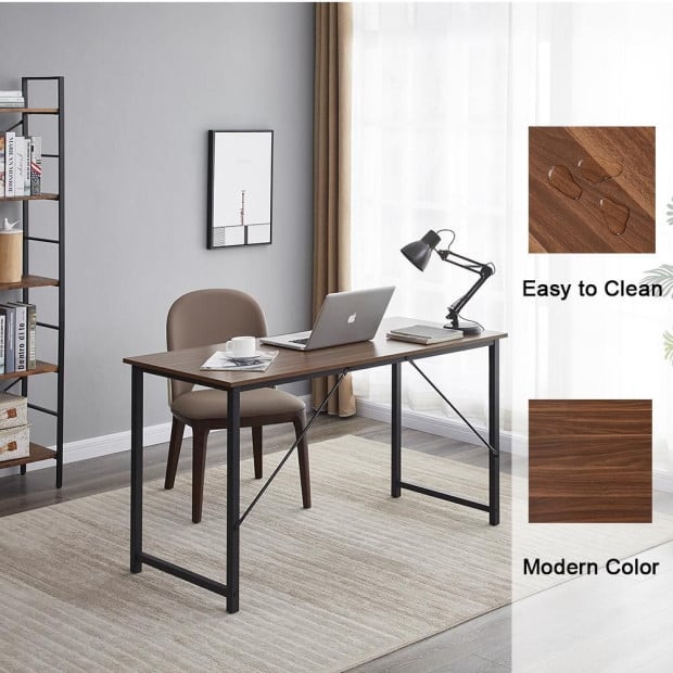 Computer Sturdy Gaming DeskLaptop Modern Simple Style Walnut Image 5