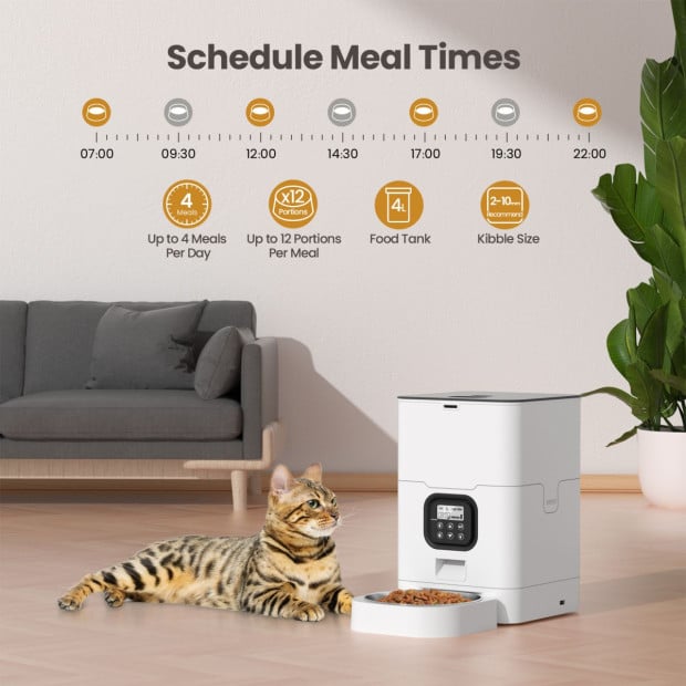6L Automatic Digital Pet Dog Cat Feeder Food Bowl Dispenser Image 2