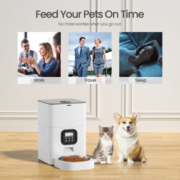6L Automatic Digital Pet Dog Cat Feeder Food Bowl Dispenser Image 7